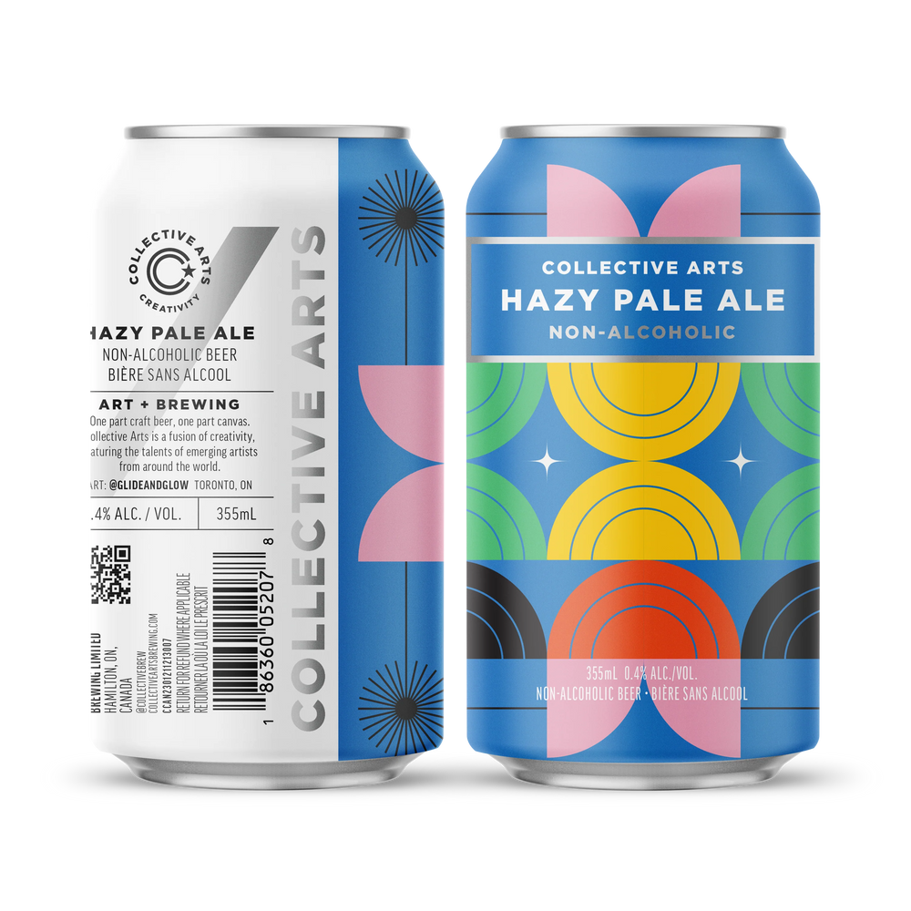 Bière Collective Arts Hazy Pale Ale sans alcool 0,4%